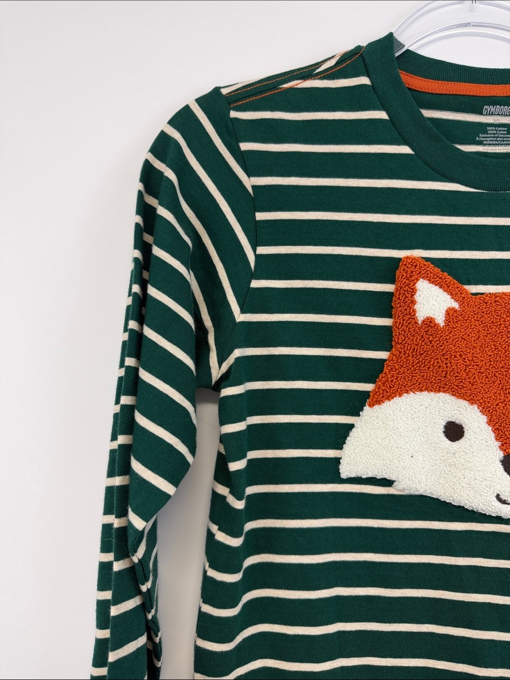 NWT Gymboree Noble Forest Fox Striped Long Sleeve Shirt Boys 10 - Picture 4 of 6